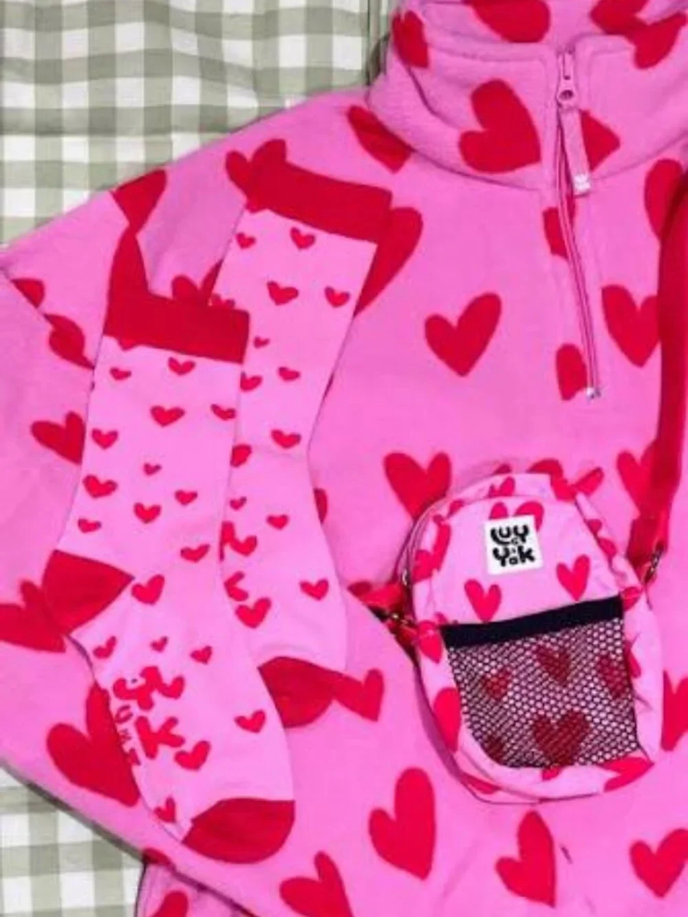 Lucy & Yak Stevie Polar Fleece in Cupid Print S (UK 8-10)